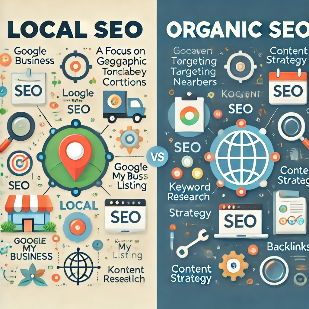qual a diferença entre SEO local e orgânico